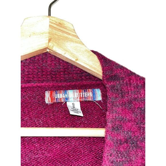 Urban Outfitters Burgundy Marled Oversies  Women's Cardigan Sweater Size S - Picture 4 of 6